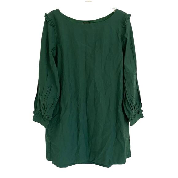 Roberta Roller Rabbit Tuckernuck Green Long Sleeve Cotton Mini Ruffle Dress XS - Picture 1 of 7